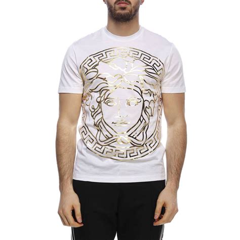 camiseta versace blanca hombre|camisas Versace para hombre.